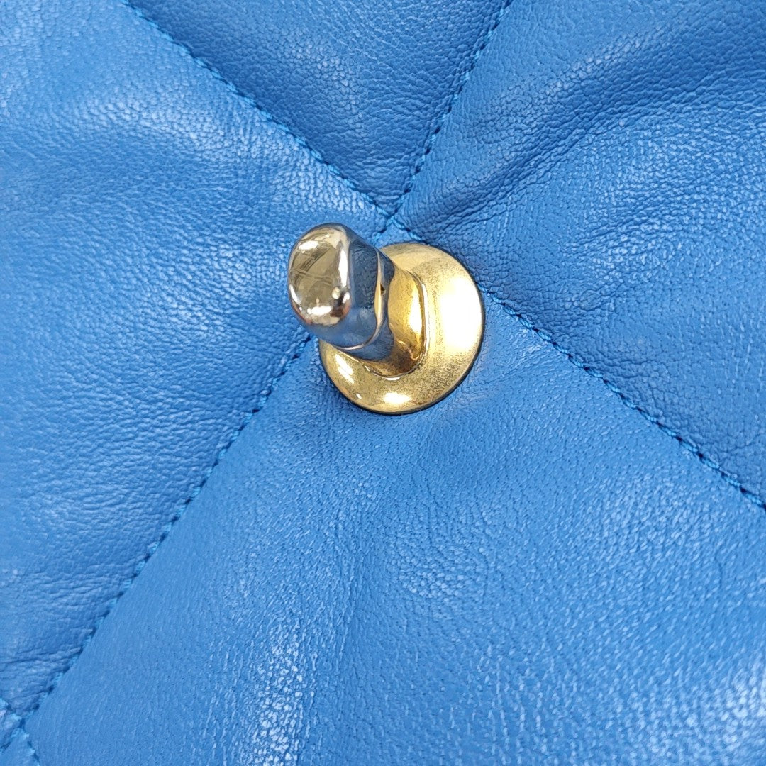 CHANEL 19 Small Quilted Lambskin Blue