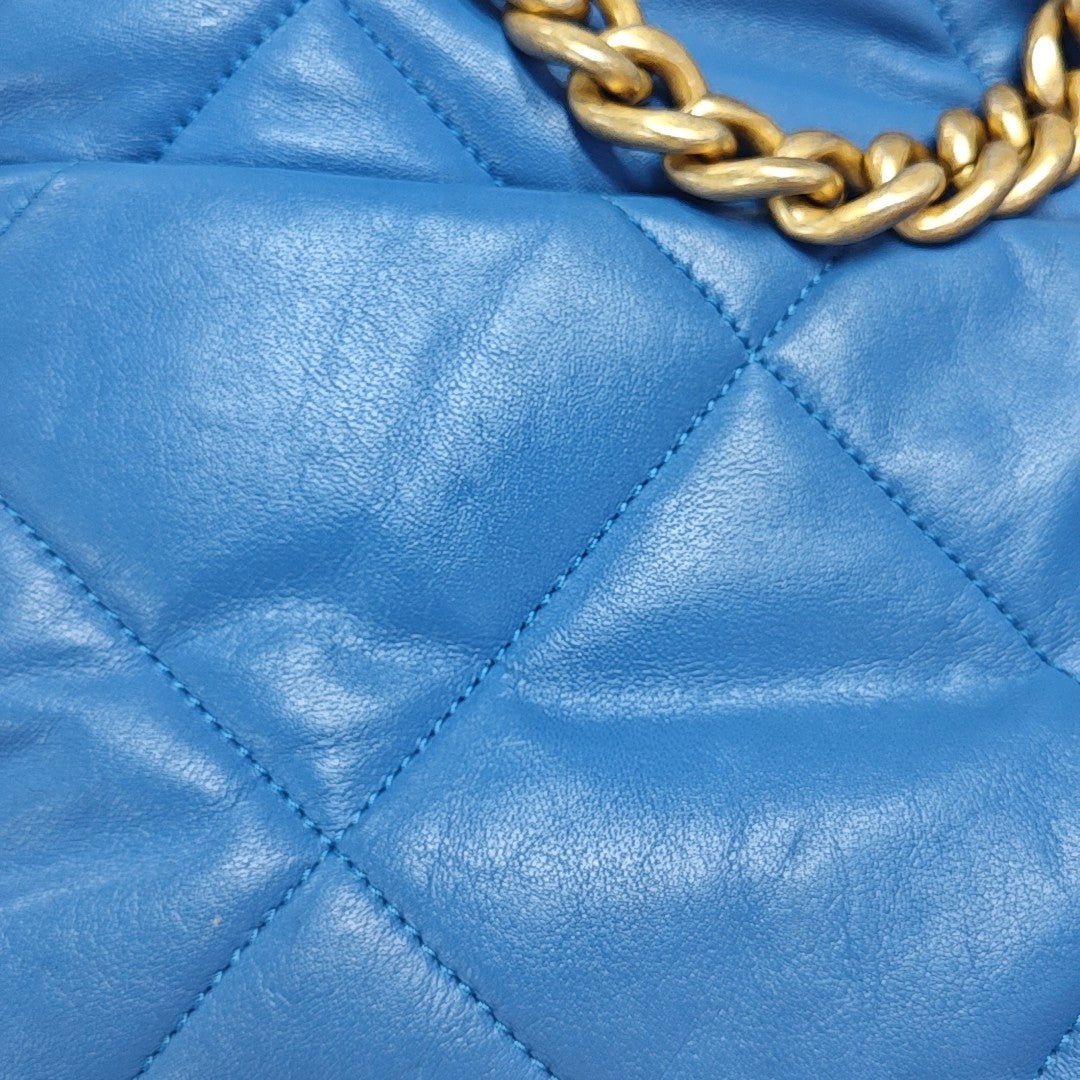 CHANEL 19 Small Quilted Lambskin Blue