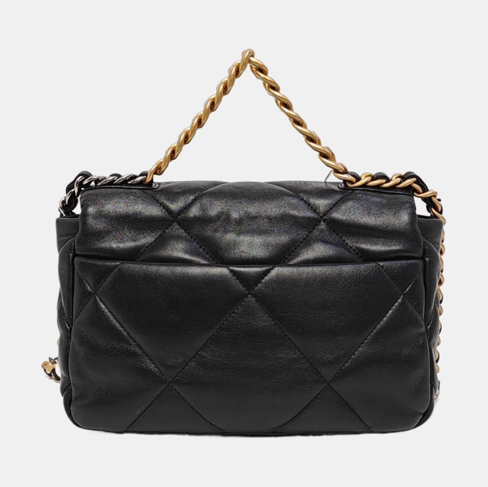 CHANEL 19 Small Quilted Lambskin Black