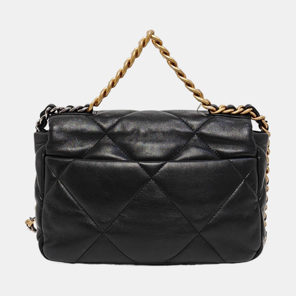 CHANEL 19 Small Quilted Lambskin Black