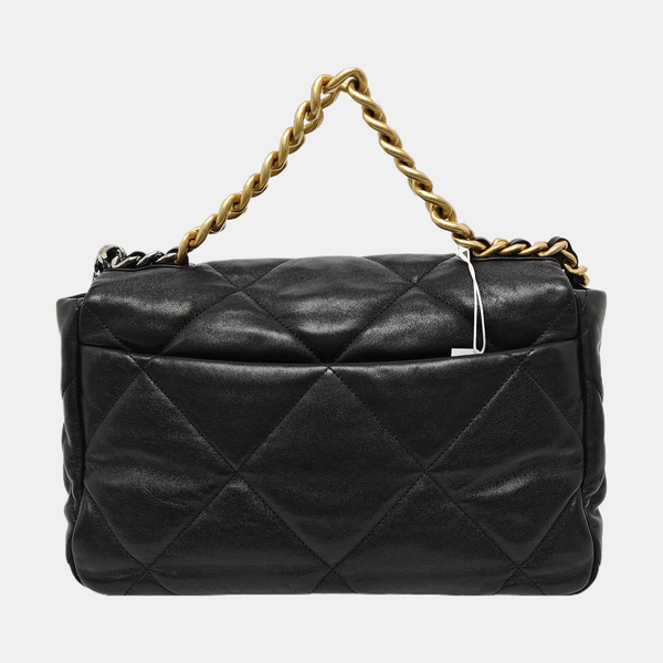CHANEL 19 Large Quilted Lambskin Black