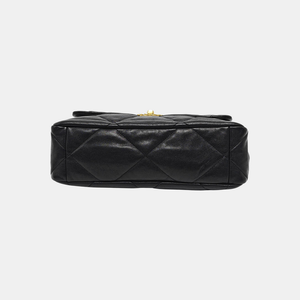 CHANEL 19 Large Quilted Lambskin Black