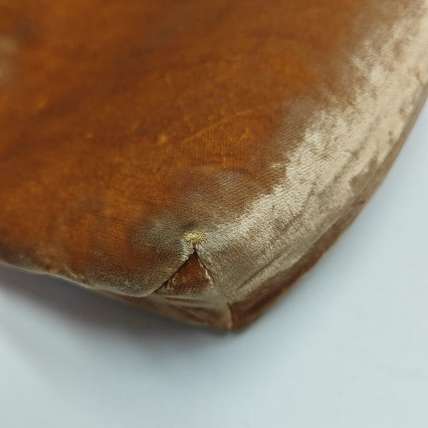 Velvet Top Handle Bag Brown