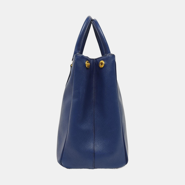 Galleria Large Saffiano Calfskin Blue