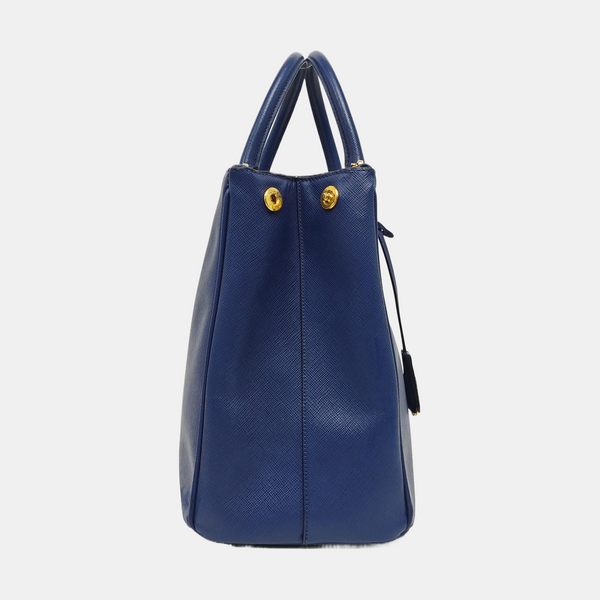 Galleria Large Saffiano Calfskin Blue