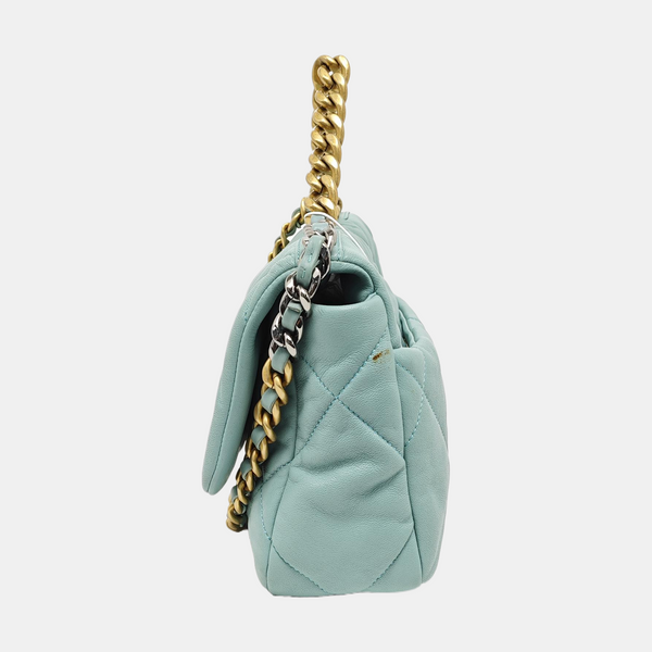 CHANEL 19 Small Quilted Lambskin Green