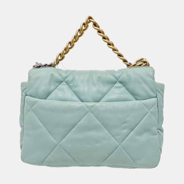 CHANEL 19 Small Quilted Lambskin Green