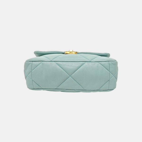 CHANEL 19 Small Quilted Lambskin Green