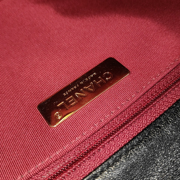 CHANEL 19 Large Quilted Lambskin Black
