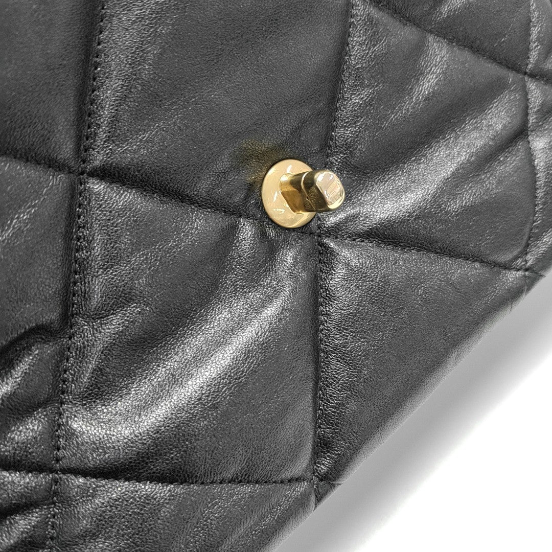 CHANEL 19 Large Quilted Lambskin Black