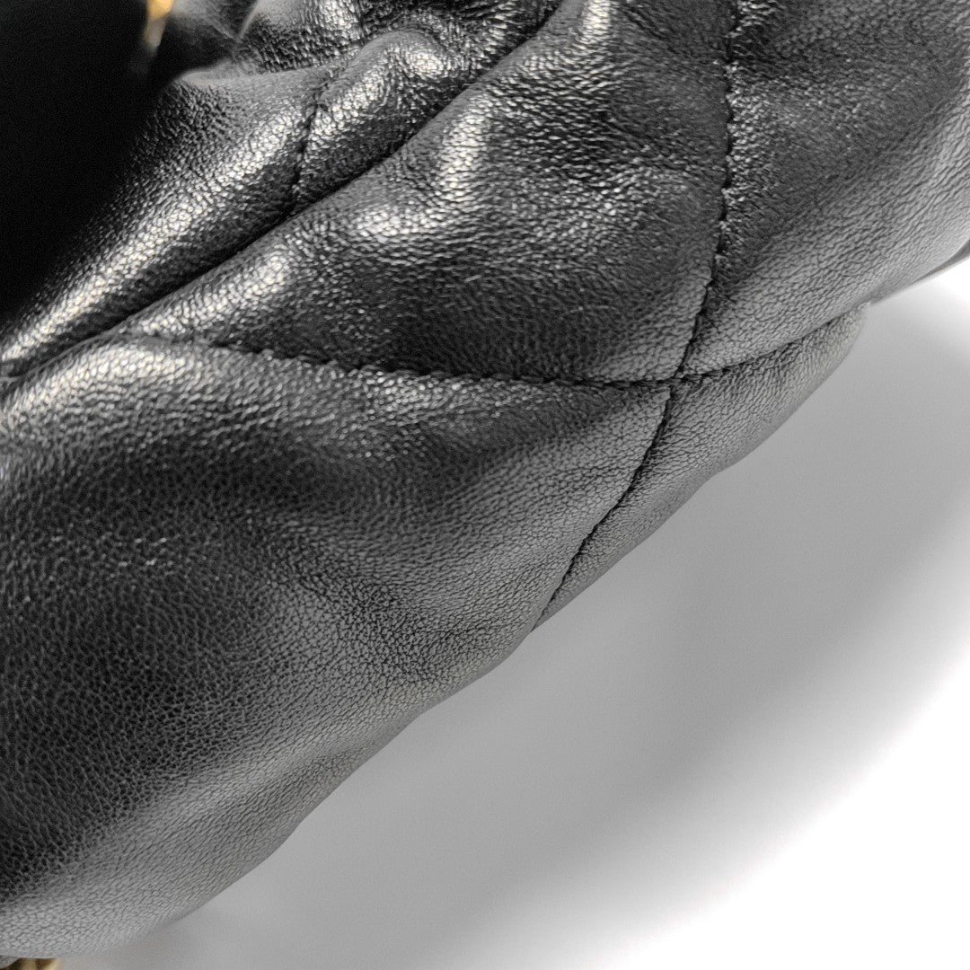 CHANEL 19 Large Quilted Lambskin Black