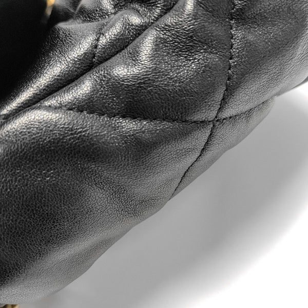 CHANEL 19 Large Quilted Lambskin Black