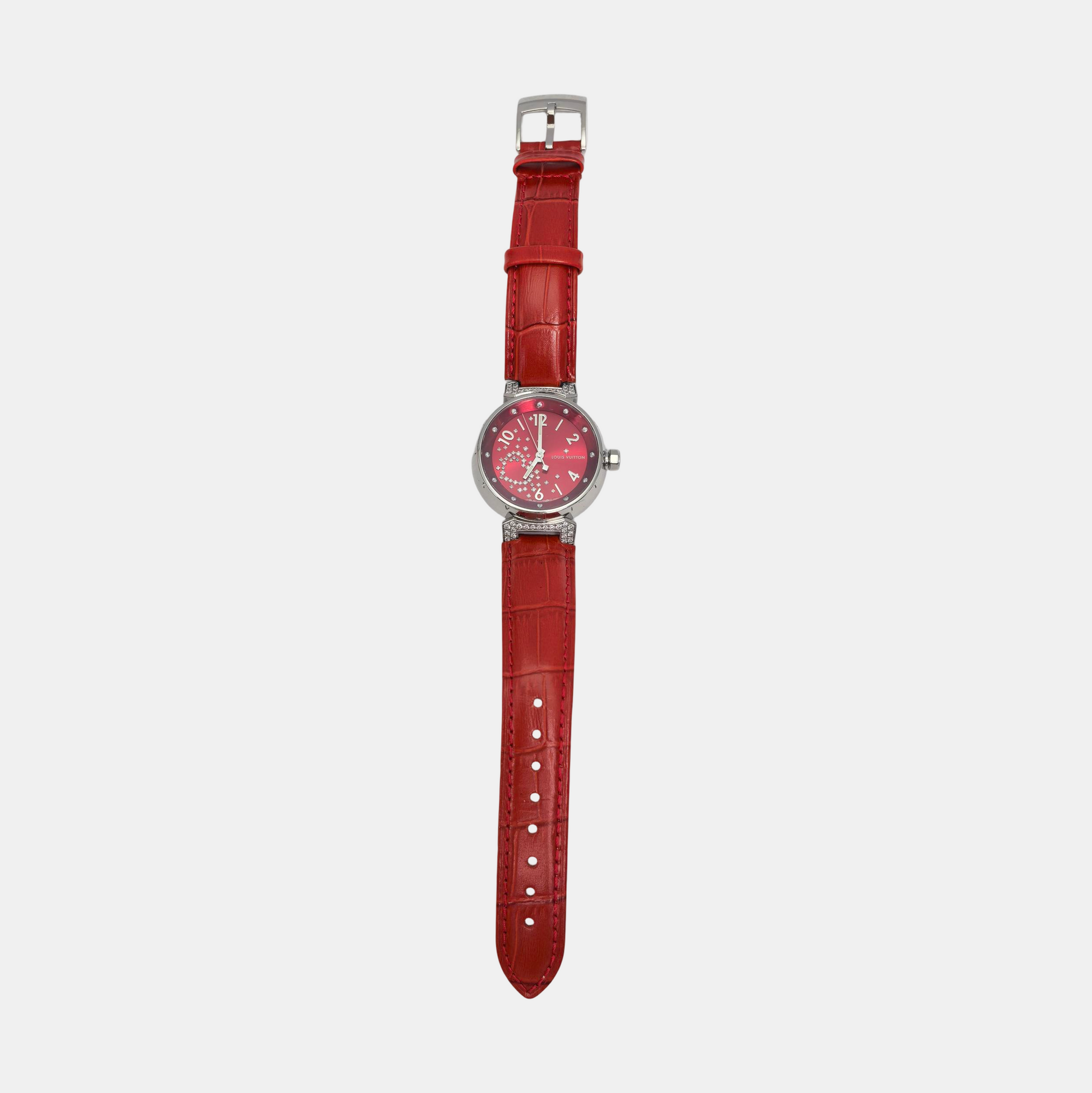 Tambour LV Glamour 34mm Red Quartz Watch