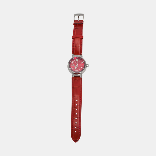 Tambour LV Glamour 34mm Red Quartz Watch
