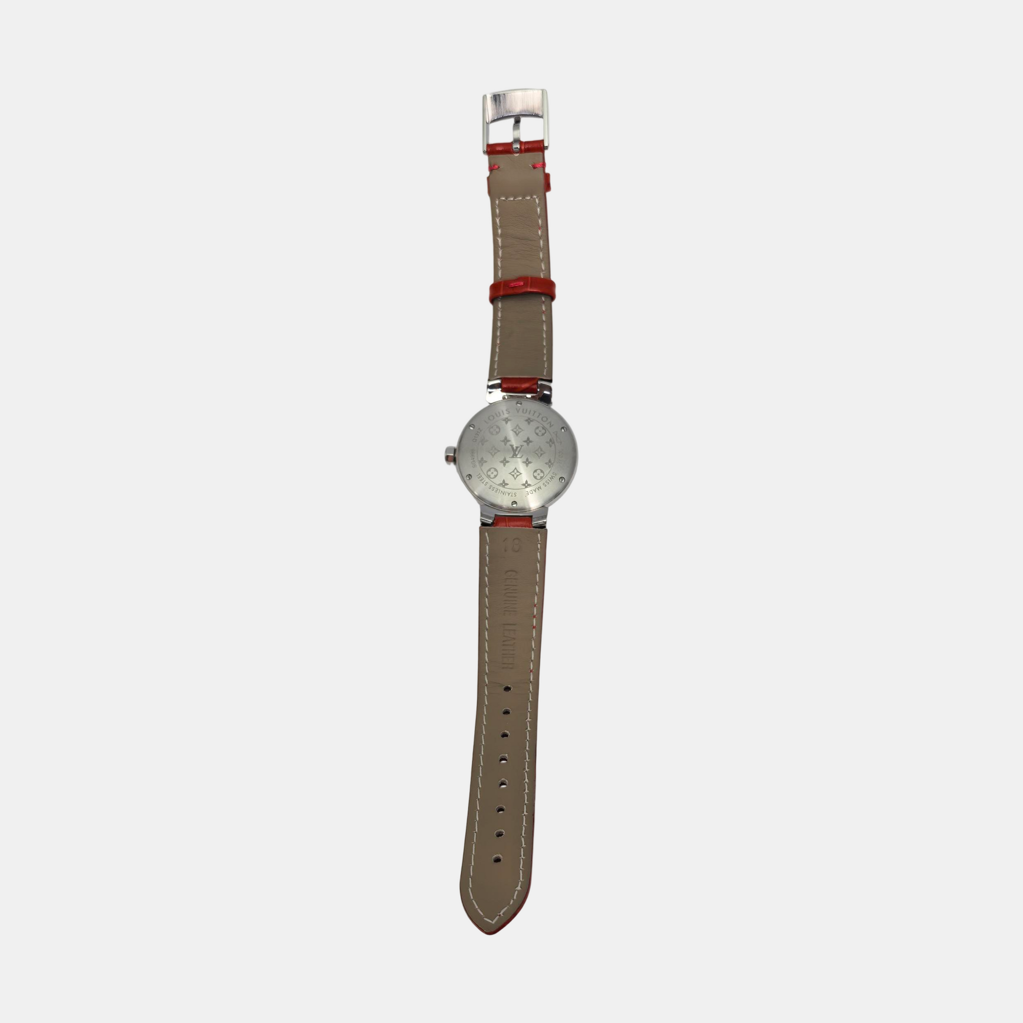 Tambour LV Glamour 34mm Red Quartz Watch