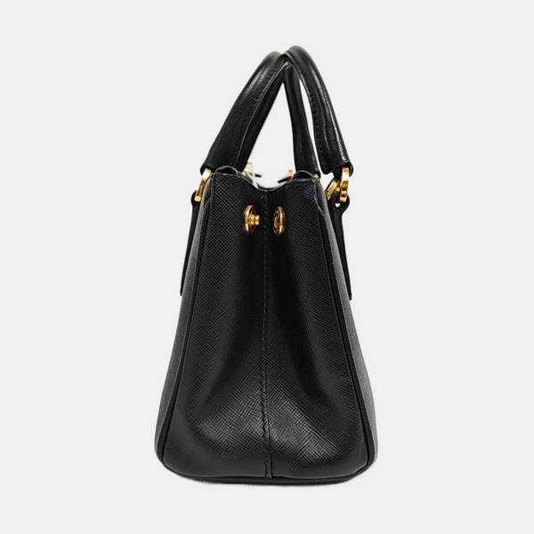 Galleria Super Mini Saffiano Calfskin Black