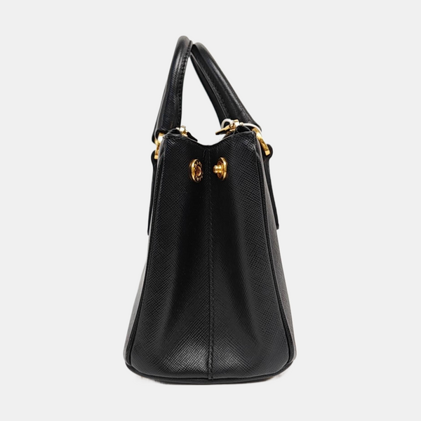 Galleria Super Mini Saffiano Calfskin Black