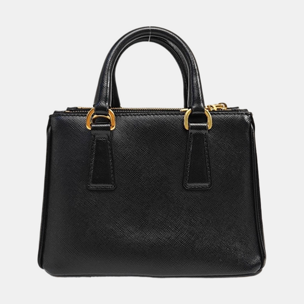 Galleria Super Mini Saffiano Calfskin Black
