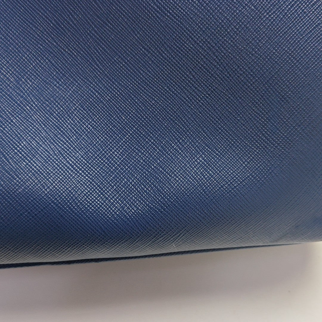 Galleria Large Saffiano Calfskin Blue