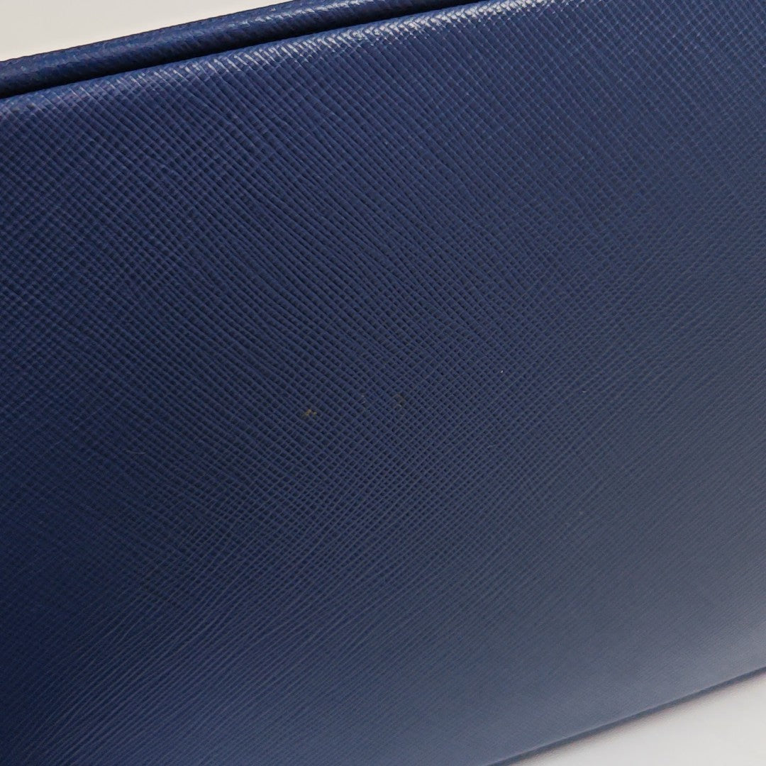 Galleria Large Saffiano Calfskin Blue