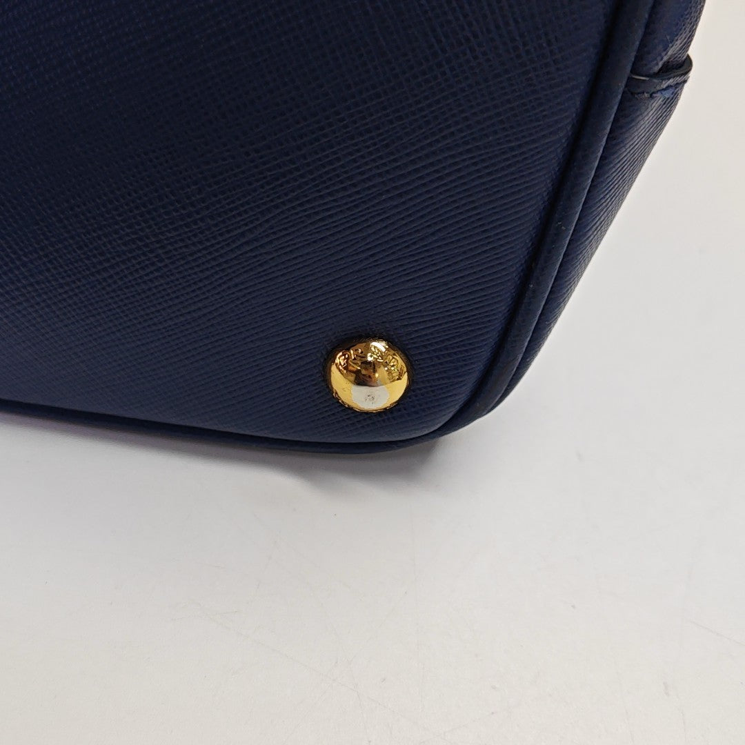Galleria Large Saffiano Calfskin Blue