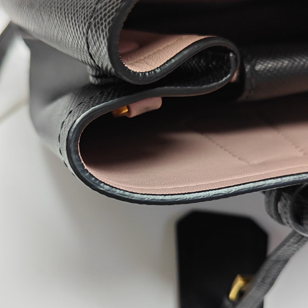 Double Saffiano Calfskin Black