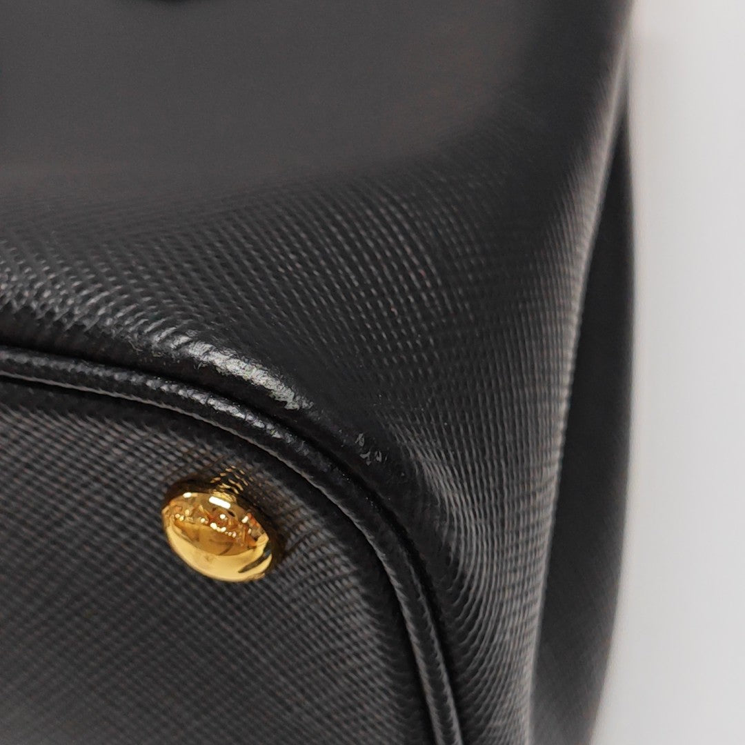 Double Saffiano Calfskin Black