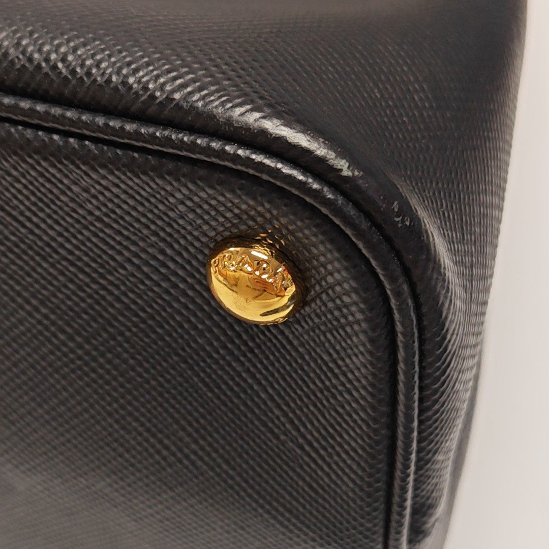 Double Saffiano Calfskin Black