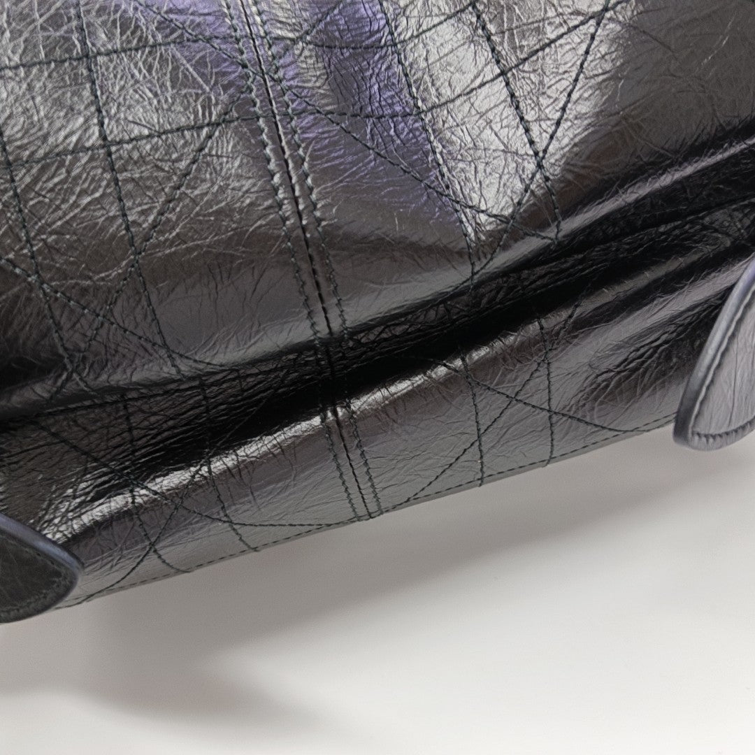 D-Journey Medium Cannage Calfskin Black