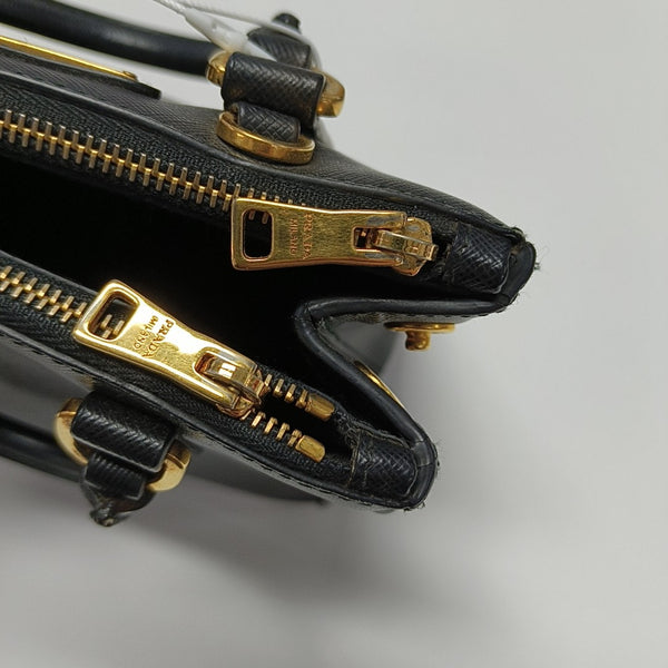 Galleria Super Mini Saffiano Calfskin Black