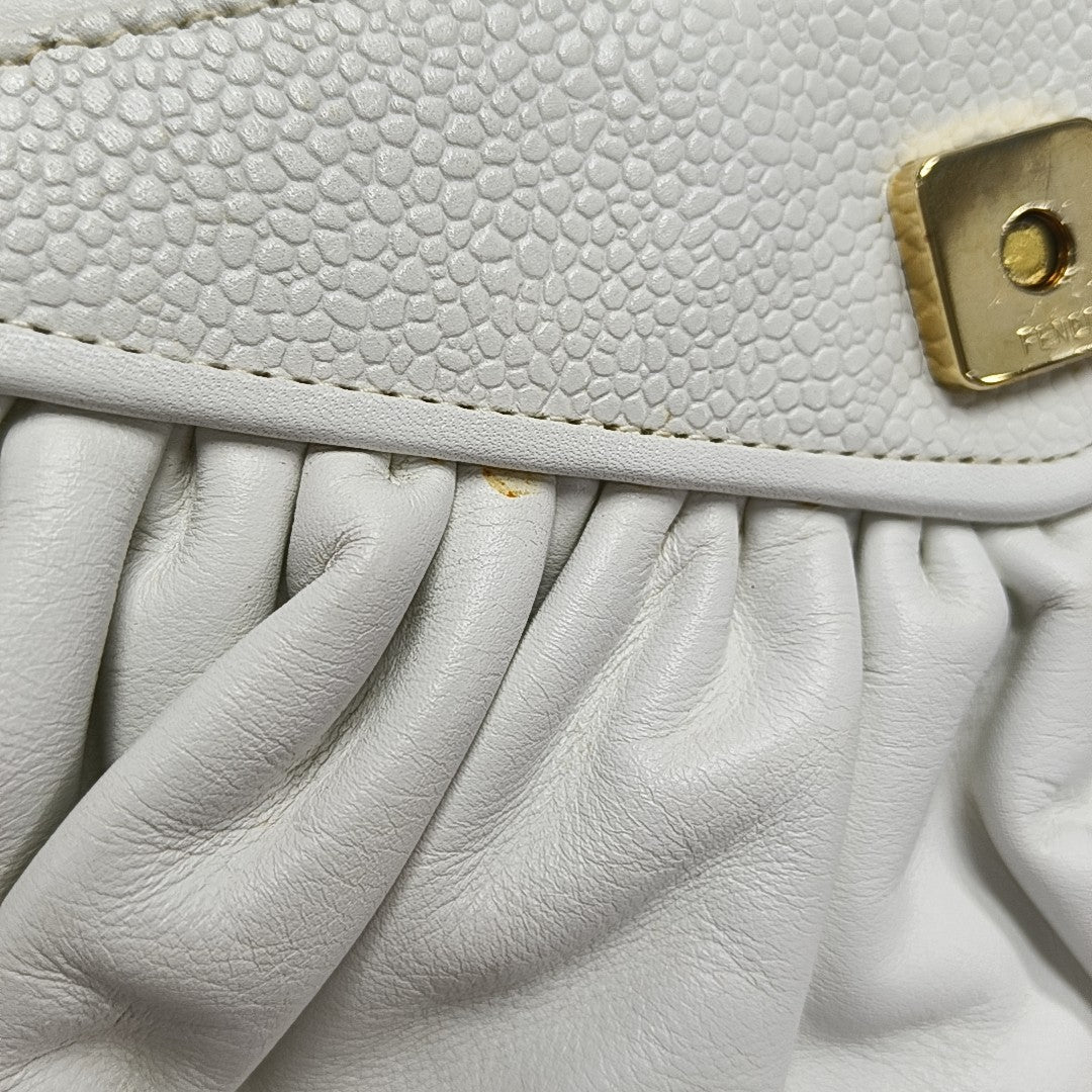 Calfskin Shoulder Bag White