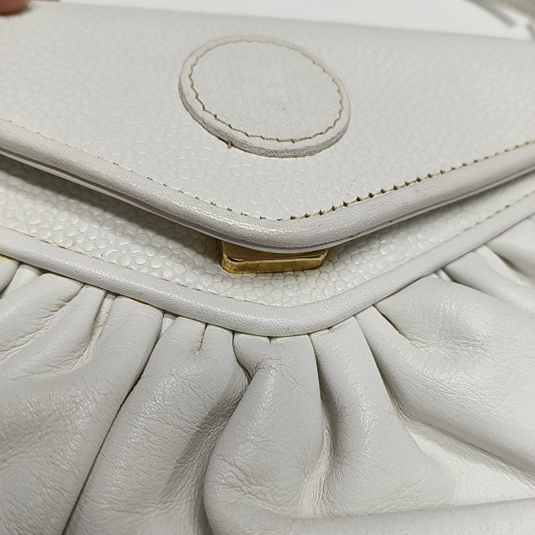 Calfskin Shoulder Bag White