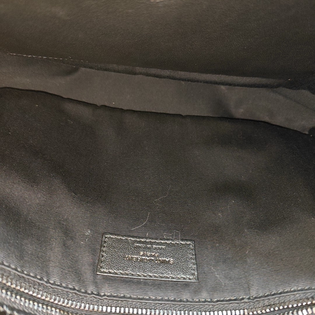NIKI Medium Chevron Calfskin Black