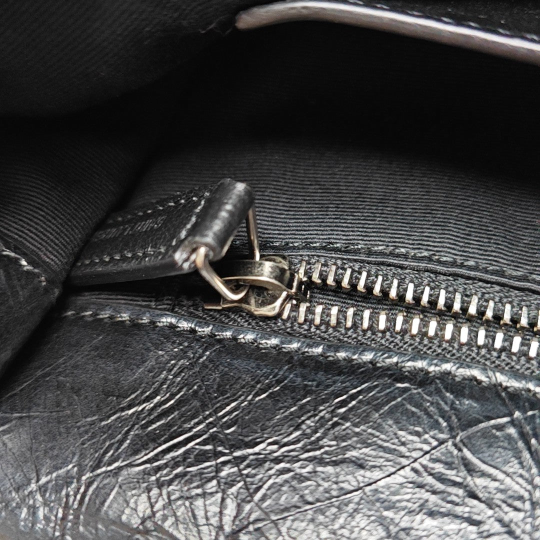 NIKI Medium Chevron Calfskin Black