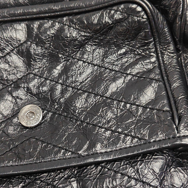 NIKI Medium Chevron Calfskin Black