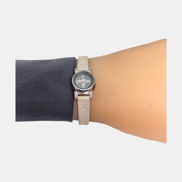 Tambour Glamour 18mm Gray Quartz Watch