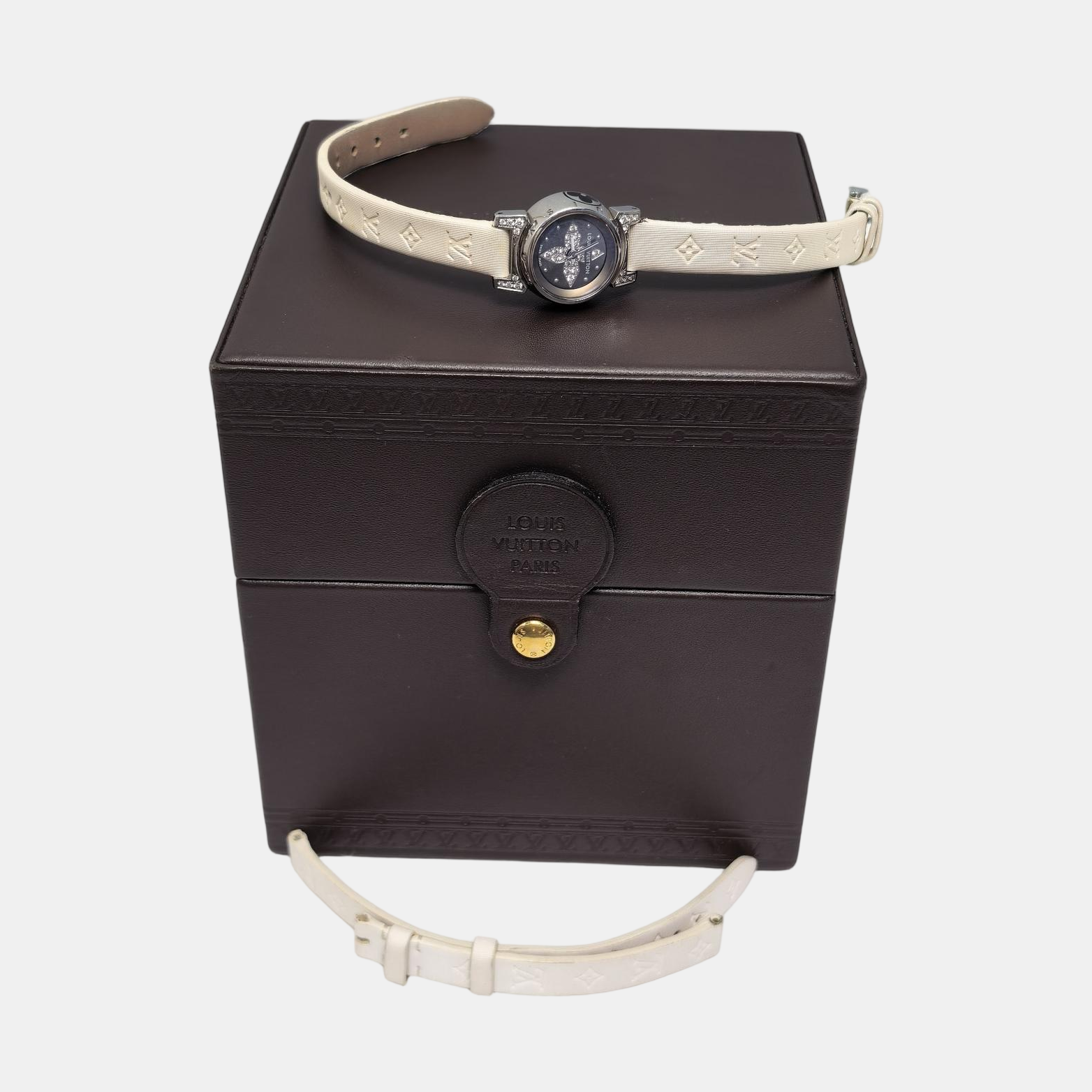 Tambour Glamour 18mm Gray Quartz Watch