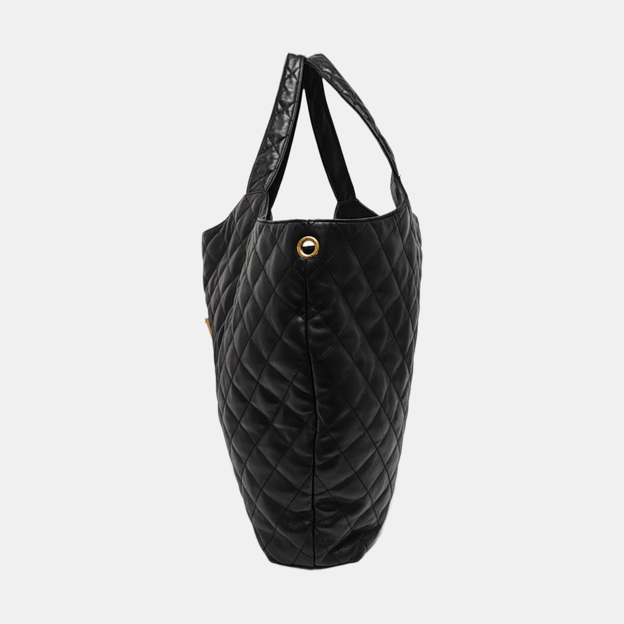ICARE Extra Large Quilted Lambskin Black