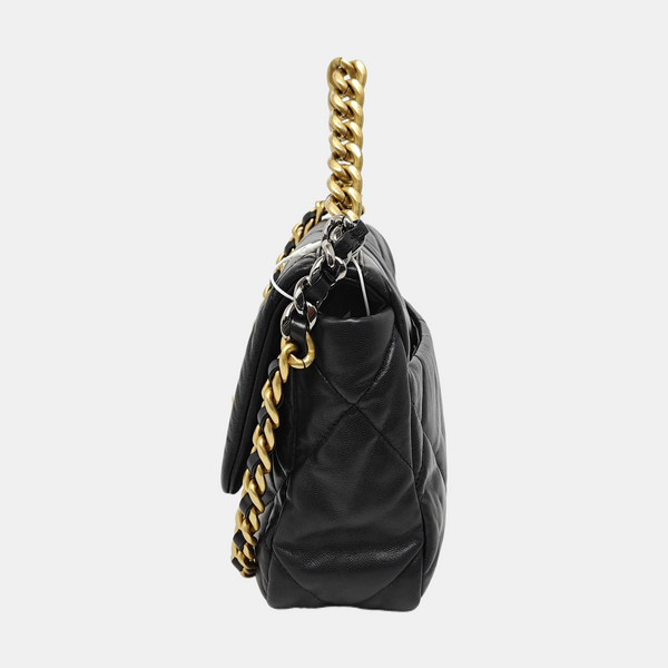 CHANEL 19 Small Quilted Lambskin Black