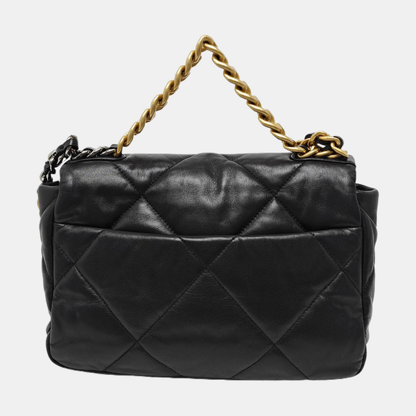 CHANEL 19 Small Quilted Lambskin Black