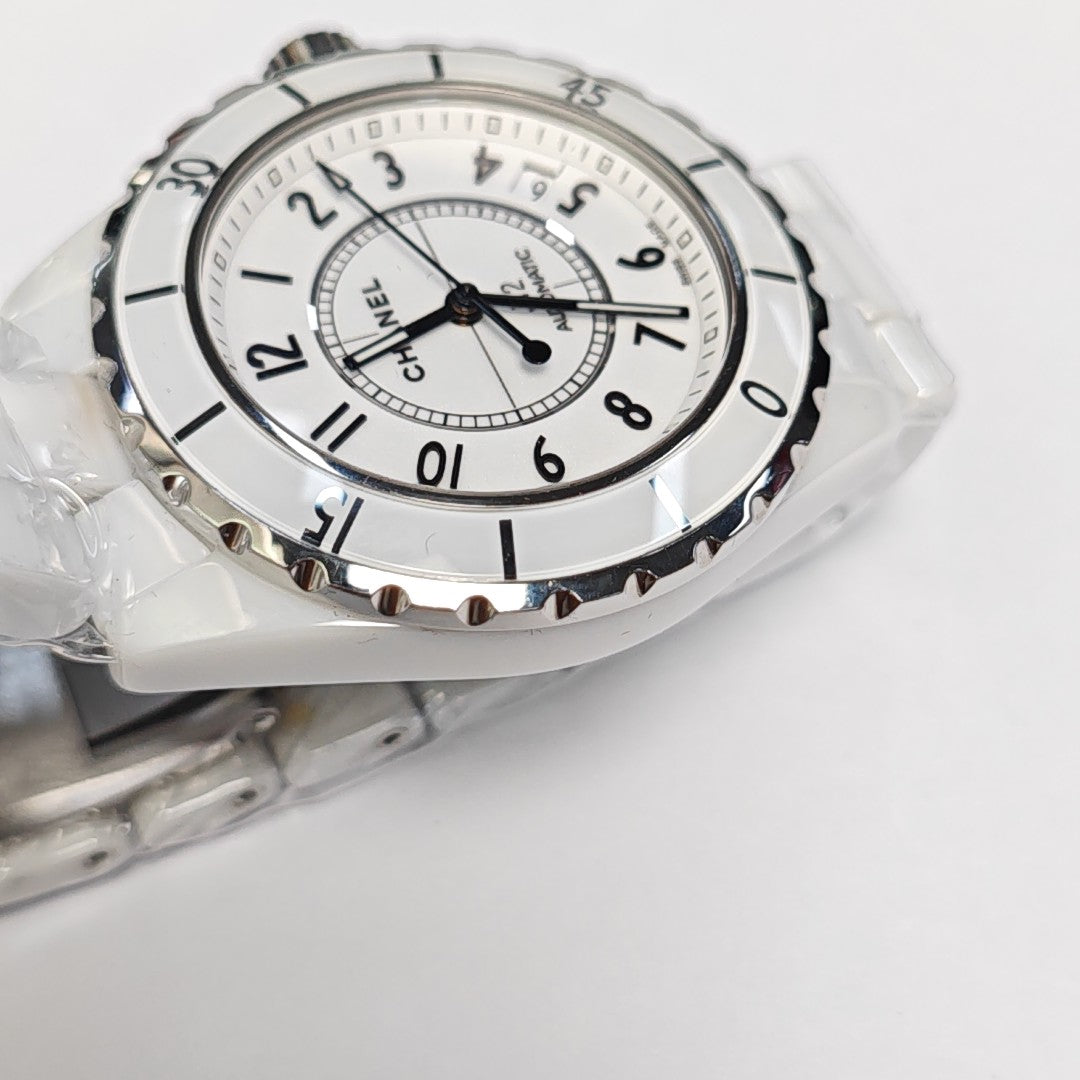 J12 39mm White Automatic Watch
