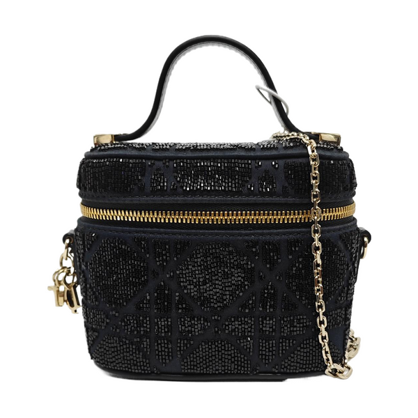 Vanity Lady Dior Super Mini Fabric Black