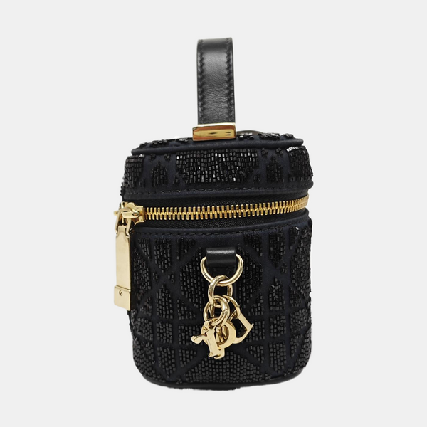 Vanity Lady Dior Super Mini Fabric Black