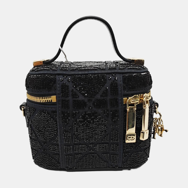 Vanity Lady Dior Super Mini Fabric Black
