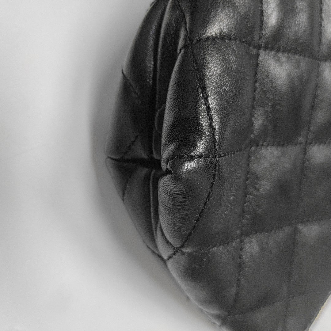 ICARE Extra Large Quilted Lambskin Black