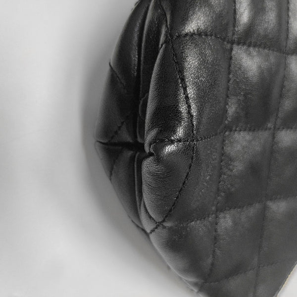 ICARE Extra Large Quilted Lambskin Black