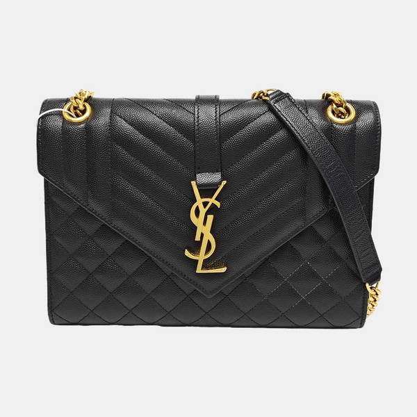 ENVELOPE Medium Quilted Calfskin Black