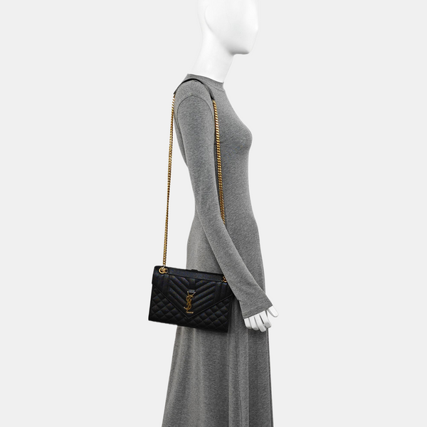 ENVELOPE Medium Quilted Calfskin Black