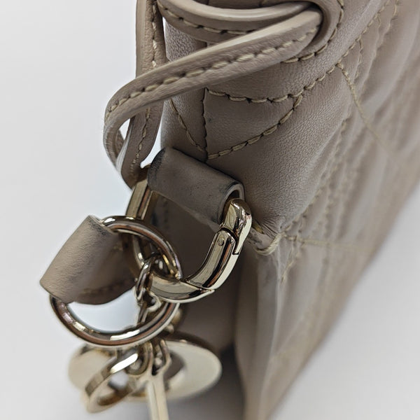 Lady Dior Milly Mini Cannage Lambskin Beige