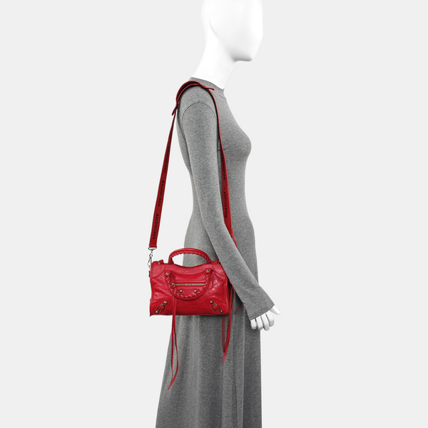 Classic City Mini Lambskin Red
